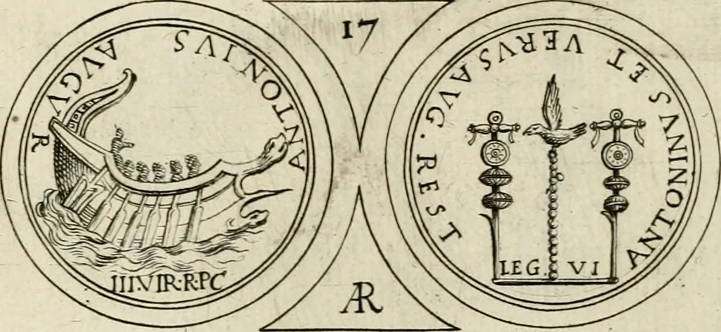 An illustration from The art of making devises : treating of hieroglyphicks, symboles, emblemes, aenigma's, sentences, parables, reverses of medalls, armes, blazons, cimiers, cyphres and rebus, 1646, leaf 82