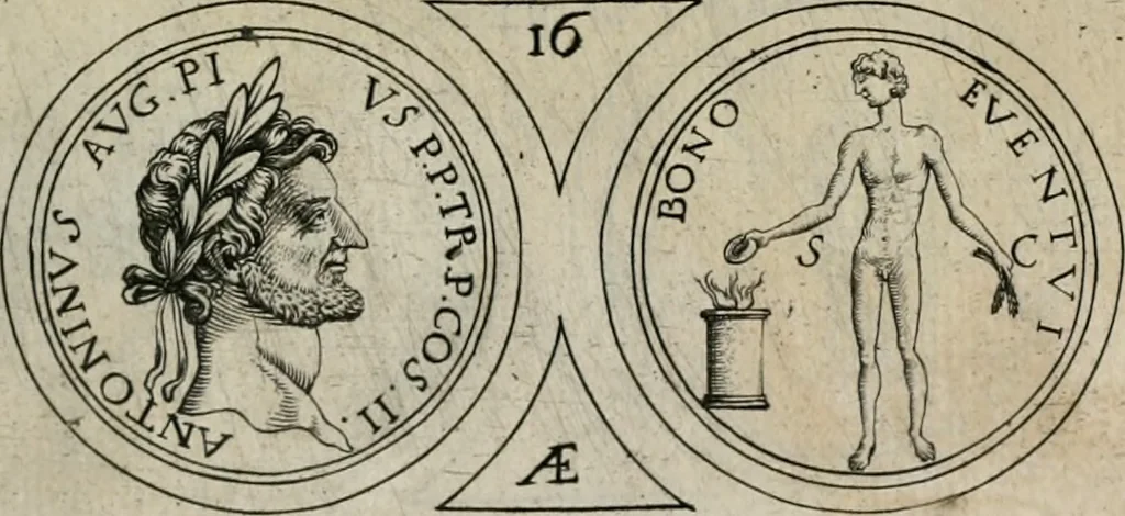 An illustration from The art of making devises : treating of hieroglyphicks, symboles, emblemes, aenigma's, sentences, parables, reverses of medals, armes, blazons, cimiers, cyphers and rebus, 1648, leaf 78