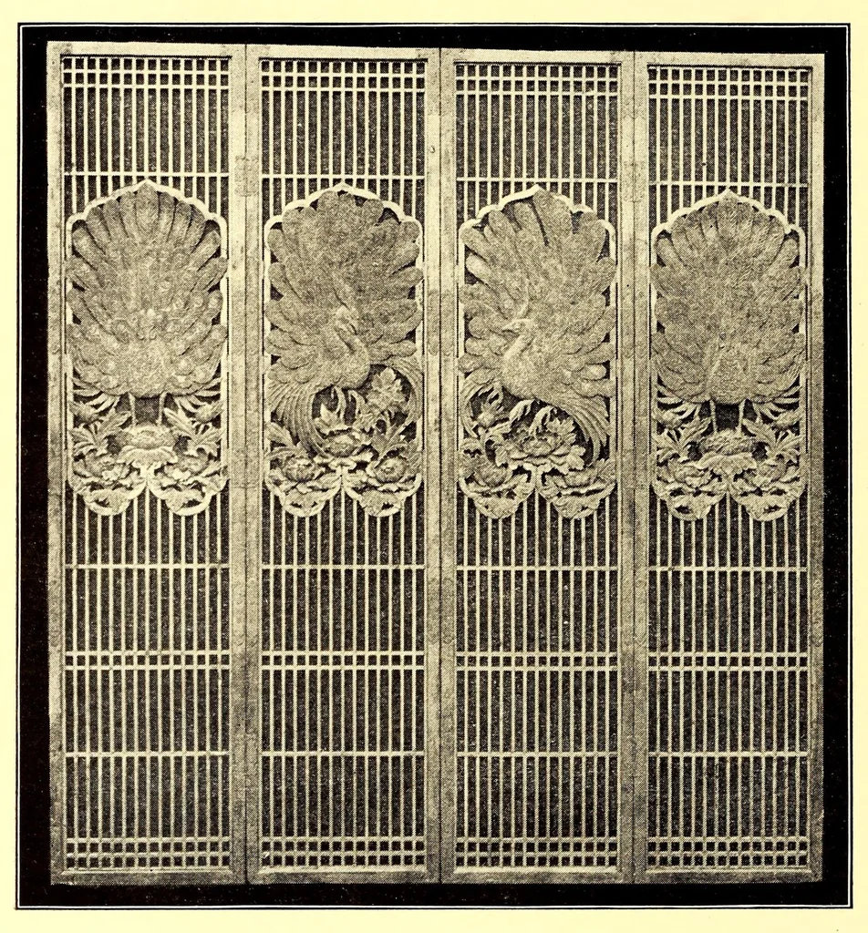 An illustration from Art of old Japan, rare specimens of pewter, carvings in jade and other stones and wood. Many lanterns from famous palace and temple grounds, fine gold lacquers and other scarce objects : selected by the well-known Japanese connoisseur Bunkio Matsuki, 1904, leaf 118