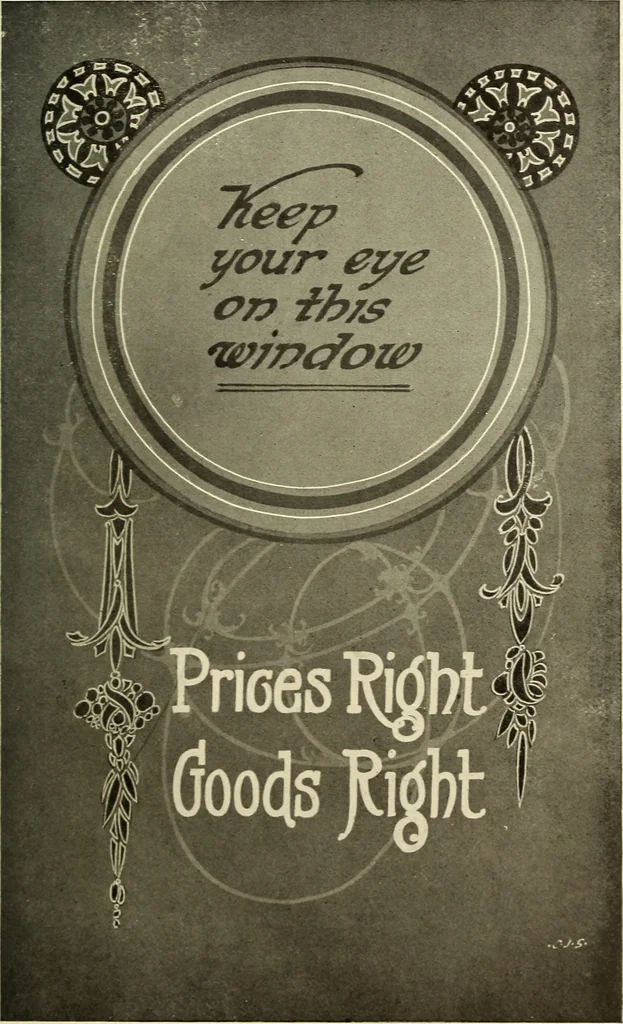 An illustration from The art of show card writing; a modern treatise on show card writing, designed as an educator in all branches of the art...With two hundred and fifty-six illustrations and thirty-two lettering plates, comprising all the standard ancient and modern styles, 1907, leaf 110
