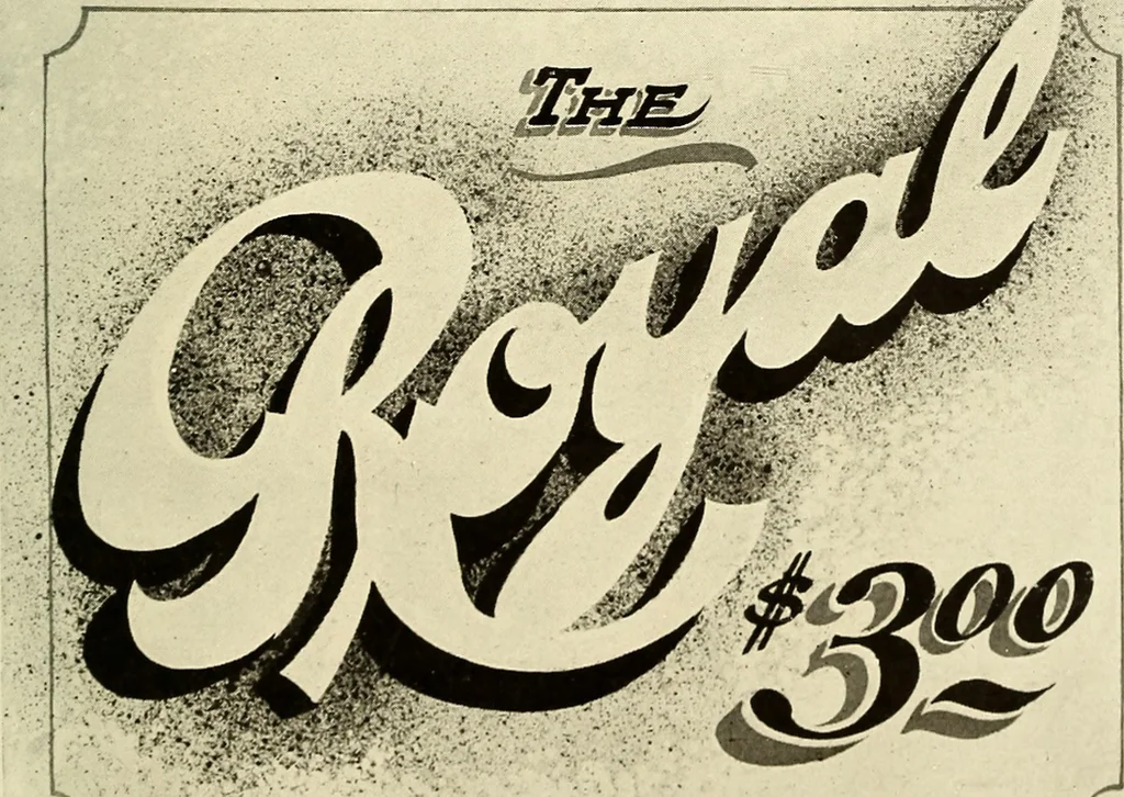 An illustration from The art of show card writing; a modern treatise on show card writing, designed as an educator in all branches of the art...With two hundred and fifty-six illustrations and thirty-two lettering plates, comprising all the standard ancient and modern styles, 1907, leaf 126