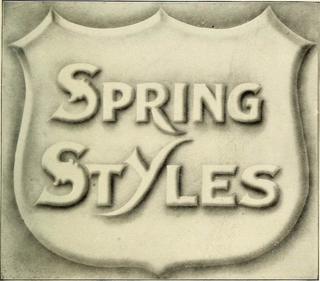 An illustration from The art of show card writing; a modern treatise on show card writing, designed as an educator in all branches of the art...With two hundred and fifty-six illustrations and thirty-two lettering plates, comprising all the standard ancient and modern styles, 1907, leaf 132