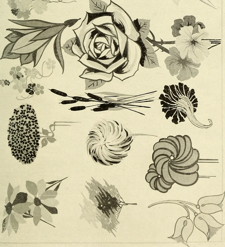 An illustration from The art of show card writing; a modern treatise on show card writing, designed as an educator in all branches of the art...With two hundred and fifty-six illustrations and thirty-two lettering plates, comprising all the standard ancient and modern styles, 1907, leaf 134