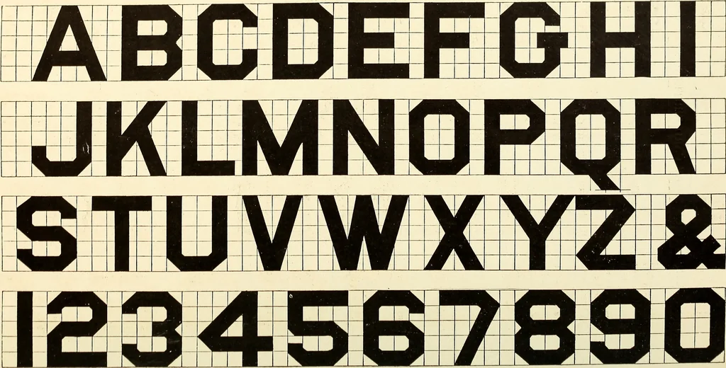 An illustration from The art of show card writing; a modern treatise on show card writing, designed as an educator in all branches of the art...With two hundred and fifty-six illustrations and thirty-two lettering plates, comprising all the standard ancient and modern styles, 1907, leaf 183