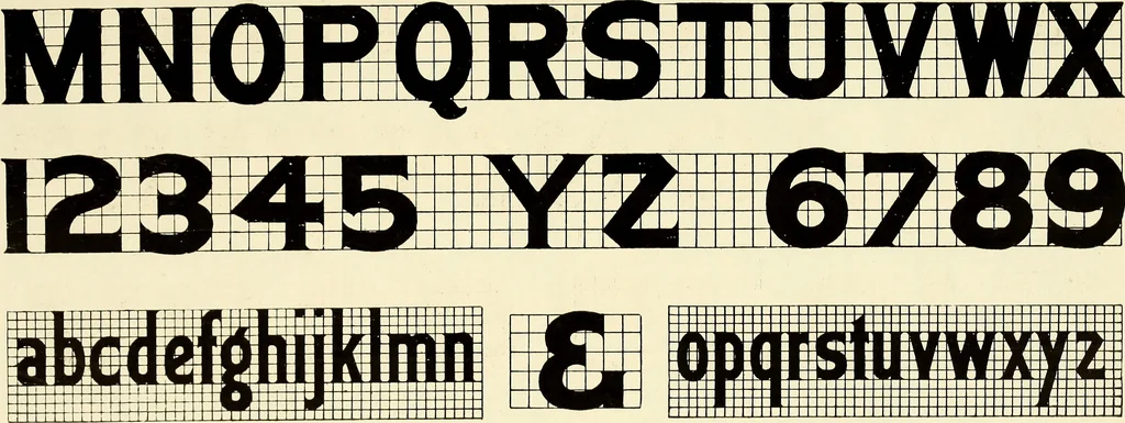An illustration from The art of show card writing; a modern treatise on show card writing, designed as an educator in all branches of the art...With two hundred and fifty-six illustrations and thirty-two lettering plates, comprising all the standard ancient and modern styles, 1907, leaf 188