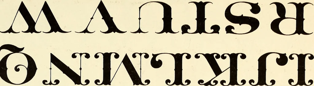An illustration from The art of show card writing; a modern treatise on show card writing, designed as an educator in all branches of the art...With two hundred and fifty-six illustrations and thirty-two lettering plates, comprising all the standard ancient and modern styles, 1907, leaf 197