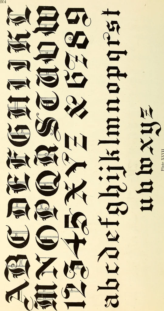 An illustration from The art of show card writing; a modern treatise on show card writing, designed as an educator in all branches of the art...With two hundred and fifty-six illustrations and thirty-two lettering plates, comprising all the standard ancient and modern styles, 1907, leaf 209