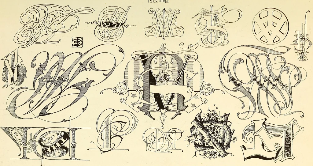 An illustration from The art of show card writing; a modern treatise on show card writing, designed as an educator in all branches of the art...With two hundred and fifty-six illustrations and thirty-two lettering plates, comprising all the standard ancient and modern styles, 1907, leaf 213