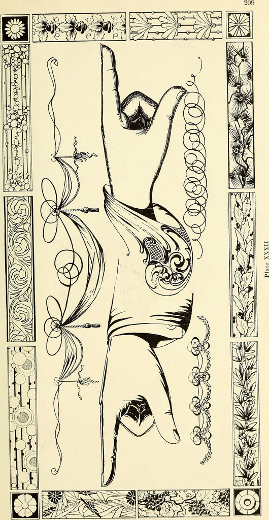 An illustration from The art of show card writing; a modern treatise on show card writing, designed as an educator in all branches of the art...With two hundred and fifty-six illustrations and thirty-two lettering plates, comprising all the standard ancient and modern styles, 1907, leaf 214