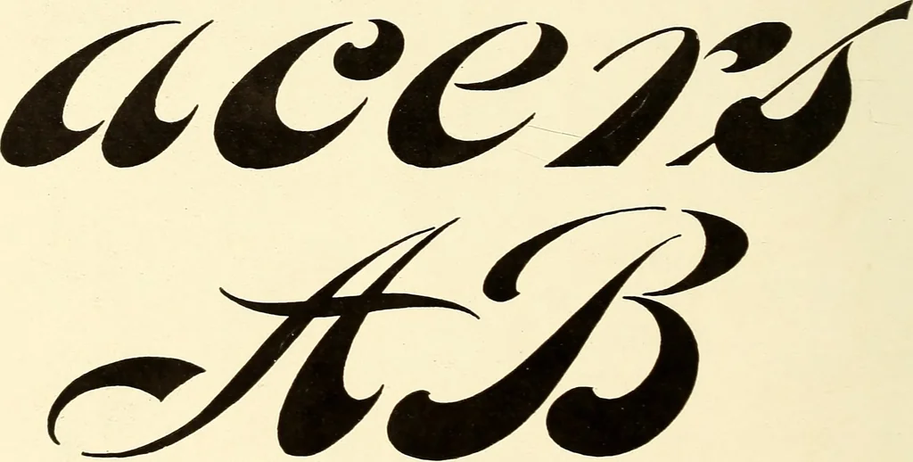 An illustration from The art of show card writing; a modern treatise on show card writing, designed as an educator in all branches of the art...With two hundred and fifty-six illustrations and thirty-two lettering plates, comprising all the standard ancient and modern styles, 1907, leaf 23