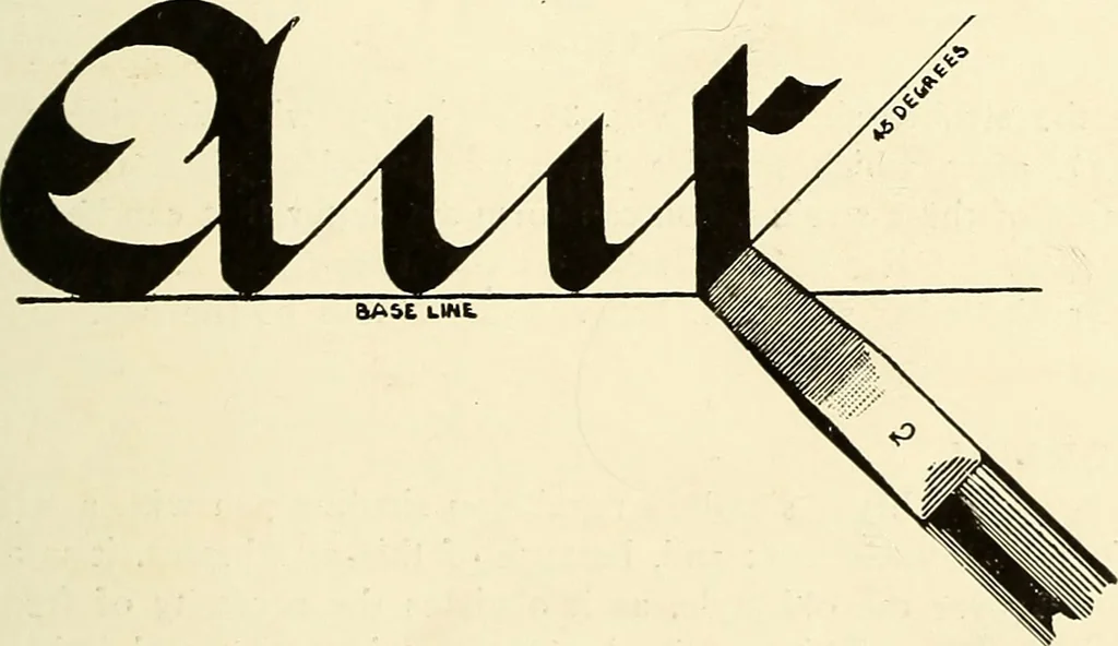 An illustration from The art of show card writing; a modern treatise on show card writing, designed as an educator in all branches of the art...With two hundred and fifty-six illustrations and thirty-two lettering plates, comprising all the standard ancient and modern styles, 1907, leaf 50
