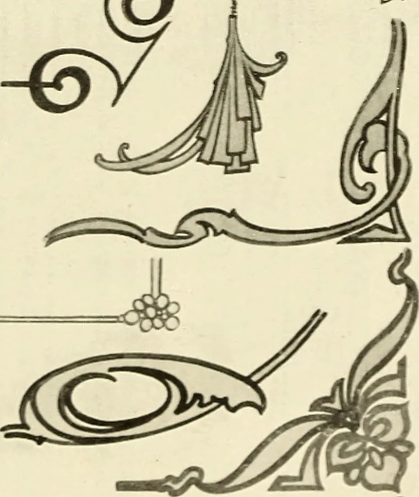 An illustration from The art of show card writing; a modern treatise on show card writing, designed as an educator in all branches of the art...With two hundred and fifty-six illustrations and thirty-two lettering plates, comprising all the standard ancient and modern styles, 1907, leaf 74