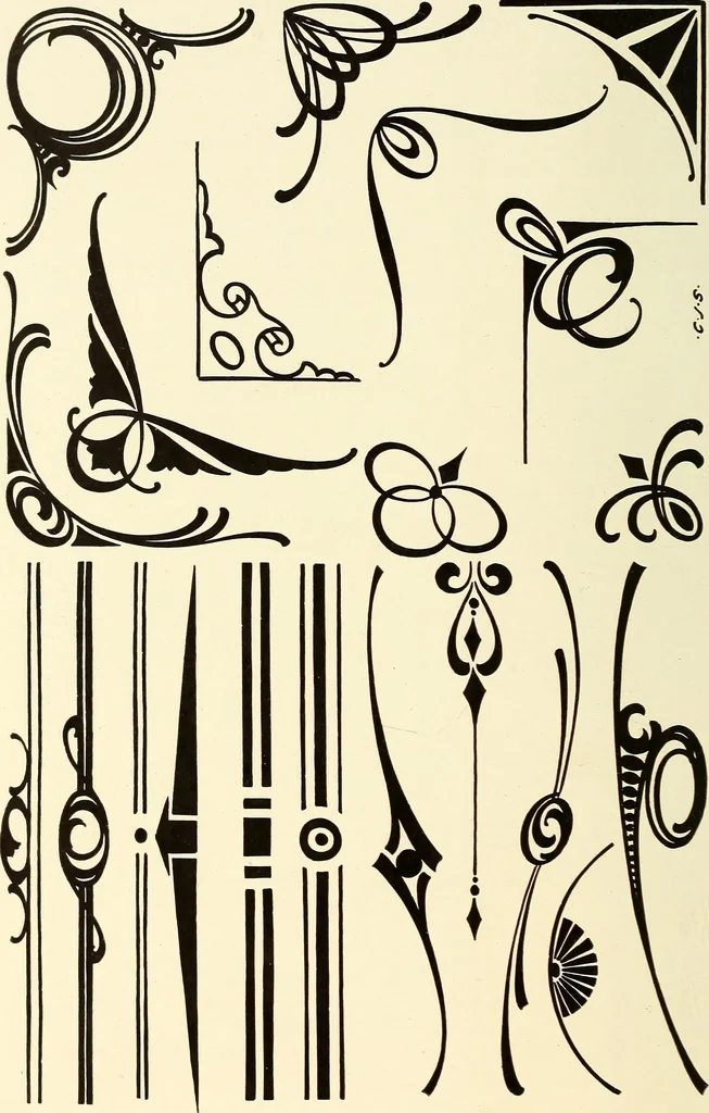 An illustration from The art of show card writing; a modern treatise on show card writing, designed as an educator in all branches of the art...With two hundred and fifty-six illustrations and thirty-two lettering plates, comprising all the standard ancient and modern styles, 1907, leaf 75