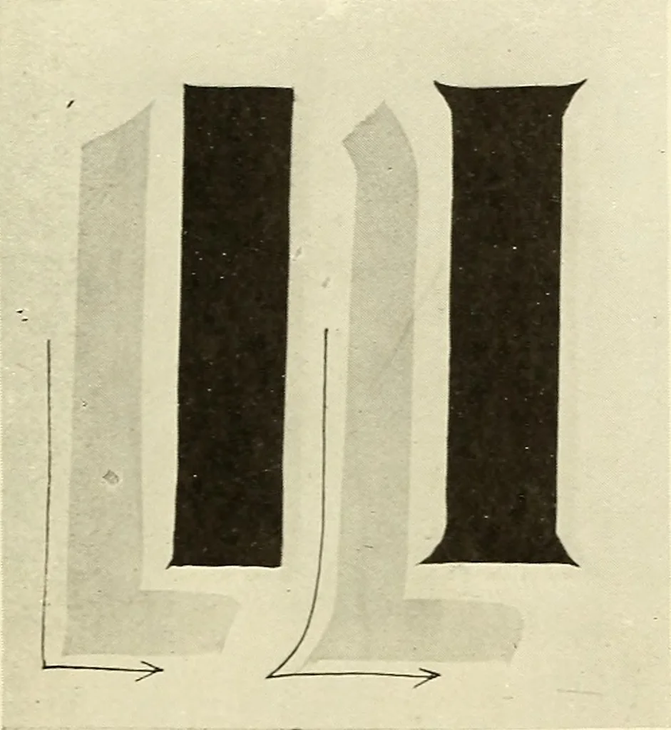 An illustration from The art of show card writing; a modern treatise on show card writing, designed as an educator in all branches of the art...With two hundred and fifty-six illustrations and thirty-two lettering plates, comprising all the standard ancient and modern styles, 1907, leaf 92