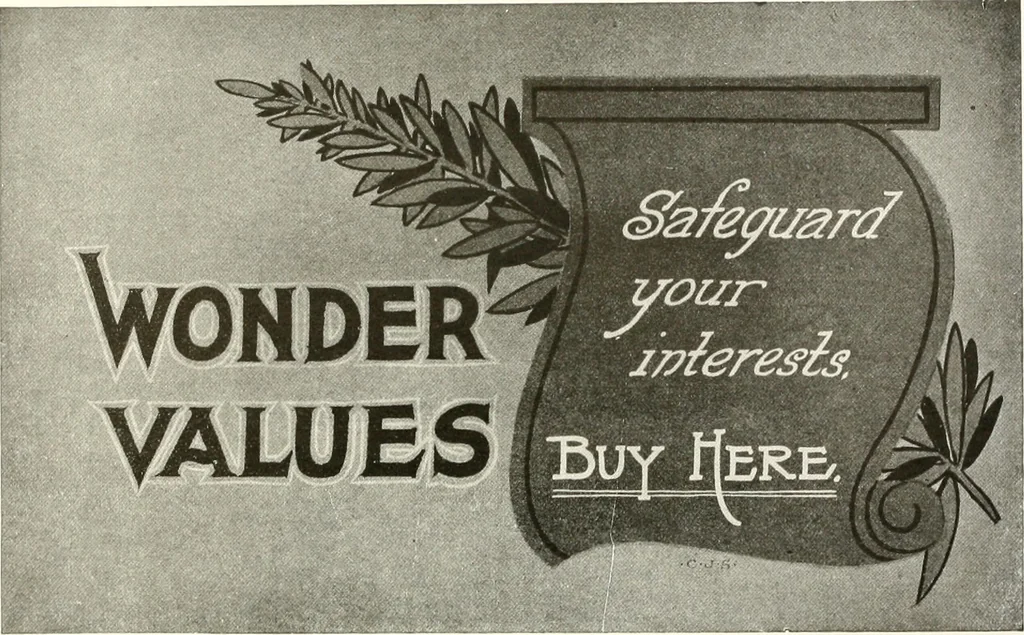 An illustration from The art of show card writing; a modern treatise covering all branches of the art ... with one hundred and fifty-three illustrations and thirty-two lettering plates, comprising all the standard ancient and modern styles, 1922, leaf 125