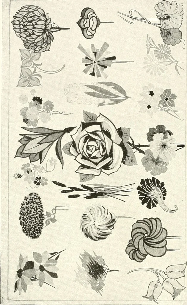 An illustration from The art of show card writing; a modern treatise covering all branches of the art ... with one hundred and fifty-three illustrations and thirty-two lettering plates, comprising all the standard ancient and modern styles, 1922, leaf 145