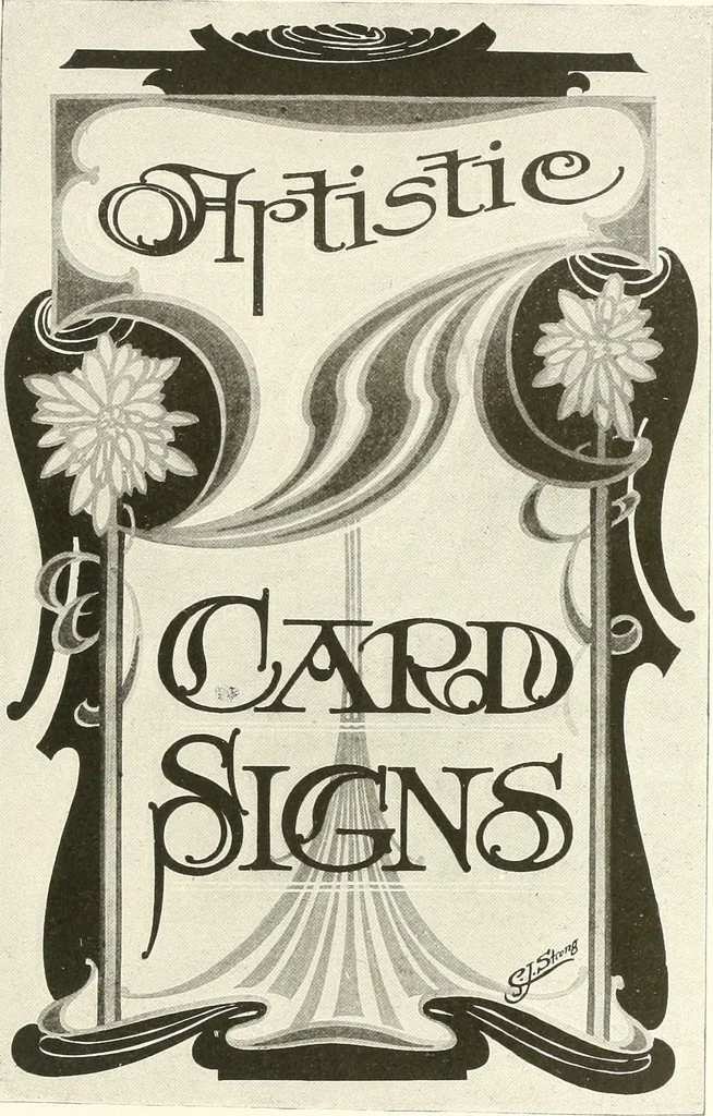 An illustration from The art of show card writing; a modern treatise covering all branches of the art ... with one hundred and fifty-three illustrations and thirty-two lettering plates, comprising all the standard ancient and modern styles, 1922, leaf 176