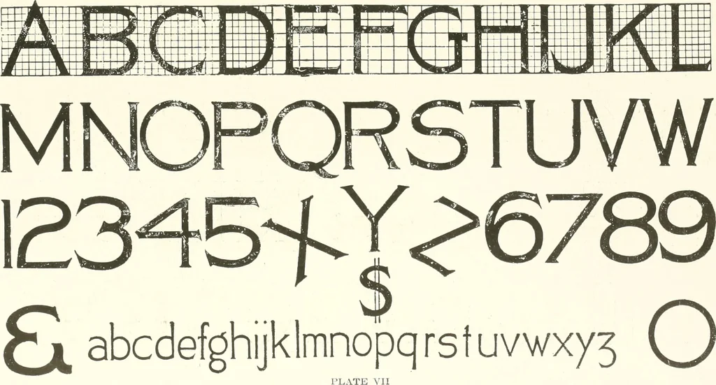 An illustration from The art of show card writing; a modern treatise covering all branches of the art ... with one hundred and fifty-three illustrations and thirty-two lettering plates, comprising all the standard ancient and modern styles, 1922, leaf 214