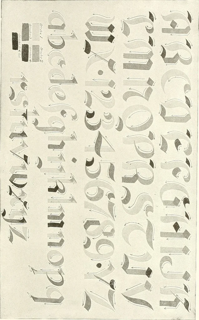 An illustration from The art of show card writing; a modern treatise covering all branches of the art ... with one hundred and fifty-three illustrations and thirty-two lettering plates, comprising all the standard ancient and modern styles, 1922, leaf 24
