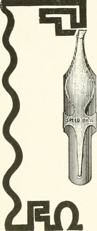 An illustration from The art of show card writing; a modern treatise covering all branches of the art ... with one hundred and fifty-three illustrations and thirty-two lettering plates, comprising all the standard ancient and modern styles, 1922, leaf 44