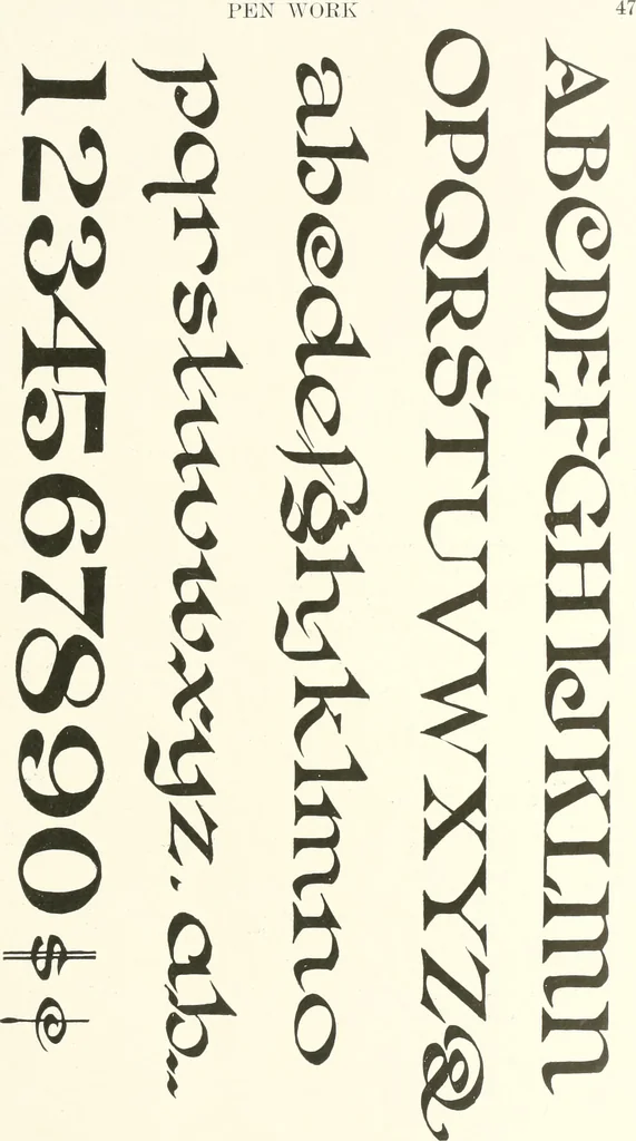 An illustration from The art of show card writing; a modern treatise covering all branches of the art ... with one hundred and fifty-three illustrations and thirty-two lettering plates, comprising all the standard ancient and modern styles, 1922, leaf 52