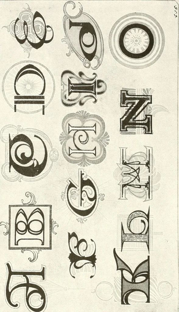 An illustration from The art of show card writing; a modern treatise covering all branches of the art ... with one hundred and fifty-three illustrations and thirty-two lettering plates, comprising all the standard ancient and modern styles, 1922, leaf 91