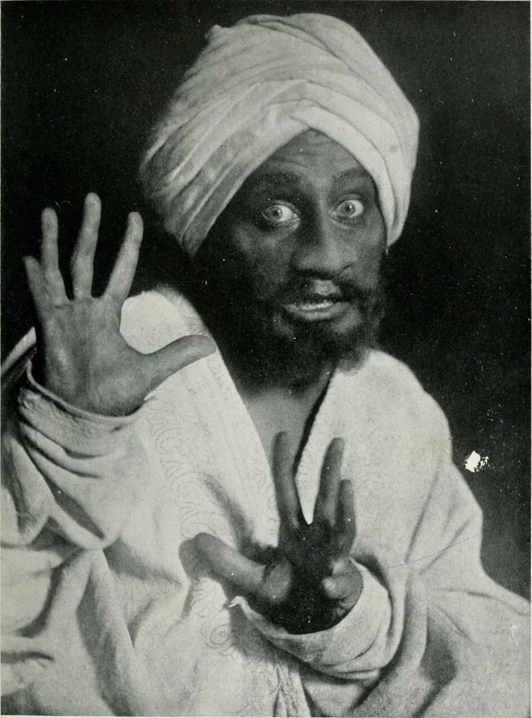 An illustration from The art of theatrical make-up, 1909, leaf 80