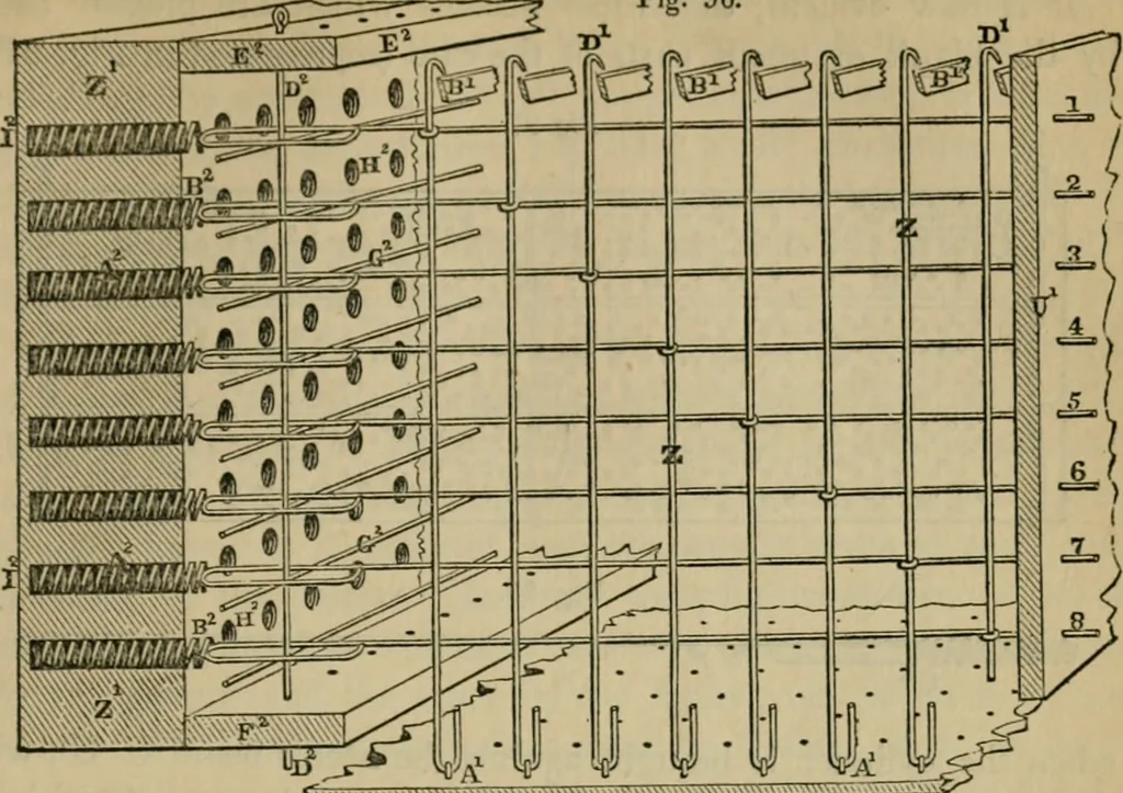 An illustration from The art of weaving, by hand and by power, with an introductory account of its rise and progress in ancient and modern times, 1844, leaf 216