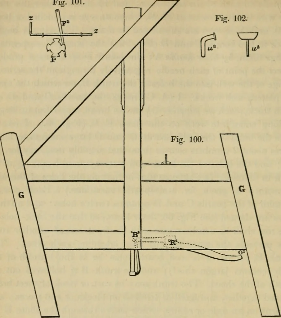 An illustration from The art of weaving, by hand and by power, with an introductory account of its rise and progress in ancient and modern times, 1844, leaf 221