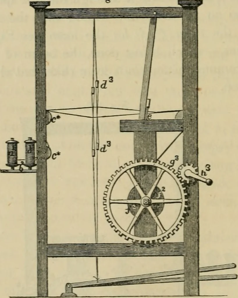 An illustration from The art of weaving, by hand and by power, with an introductory account of its rise and progress in ancient and modern times, 1844, leaf 263