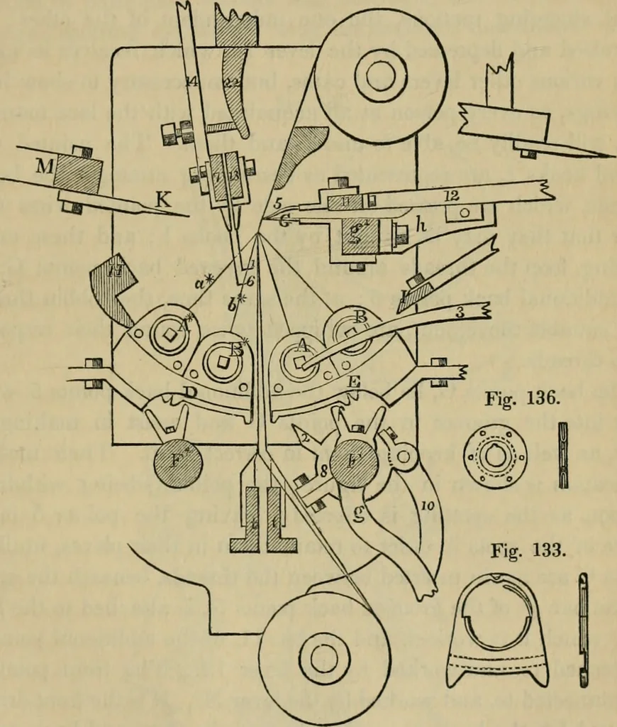 An illustration from The art of weaving, by hand and by power, with an introductory account of its rise and progress in ancient and modern times, 1844, leaf 294