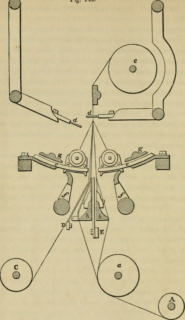 An illustration from The art of weaving, by hand and by power, with an introductory account of its rise and progress in ancient and modern times, 1844, leaf 307