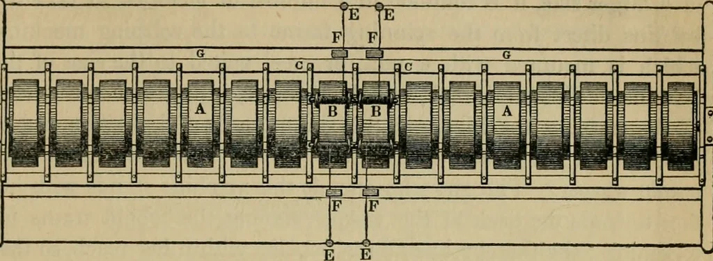 An illustration from The art of weaving, by hand and by power, with an introductory account of its rise and progress in ancient and modern times, 1844, leaf 350