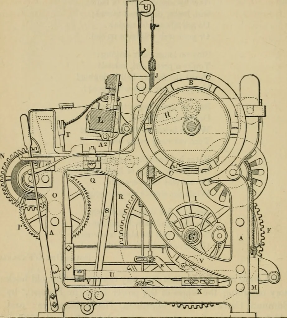 An illustration from The art of weaving, by hand and by power, with an introductory account of its rise and progress in ancient and modern times, 1844, leaf 369