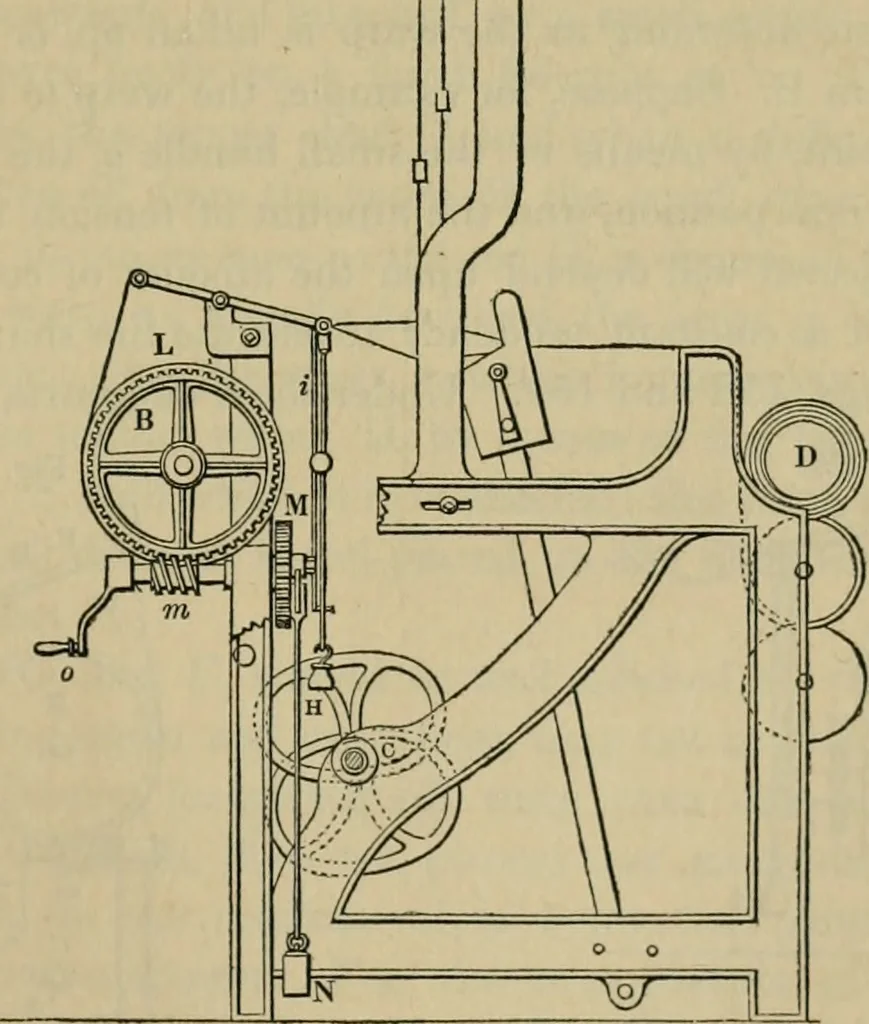 An illustration from The art of weaving, by hand and by power, with an introductory account of its rise and progress in ancient and modern times, 1844, leaf 372