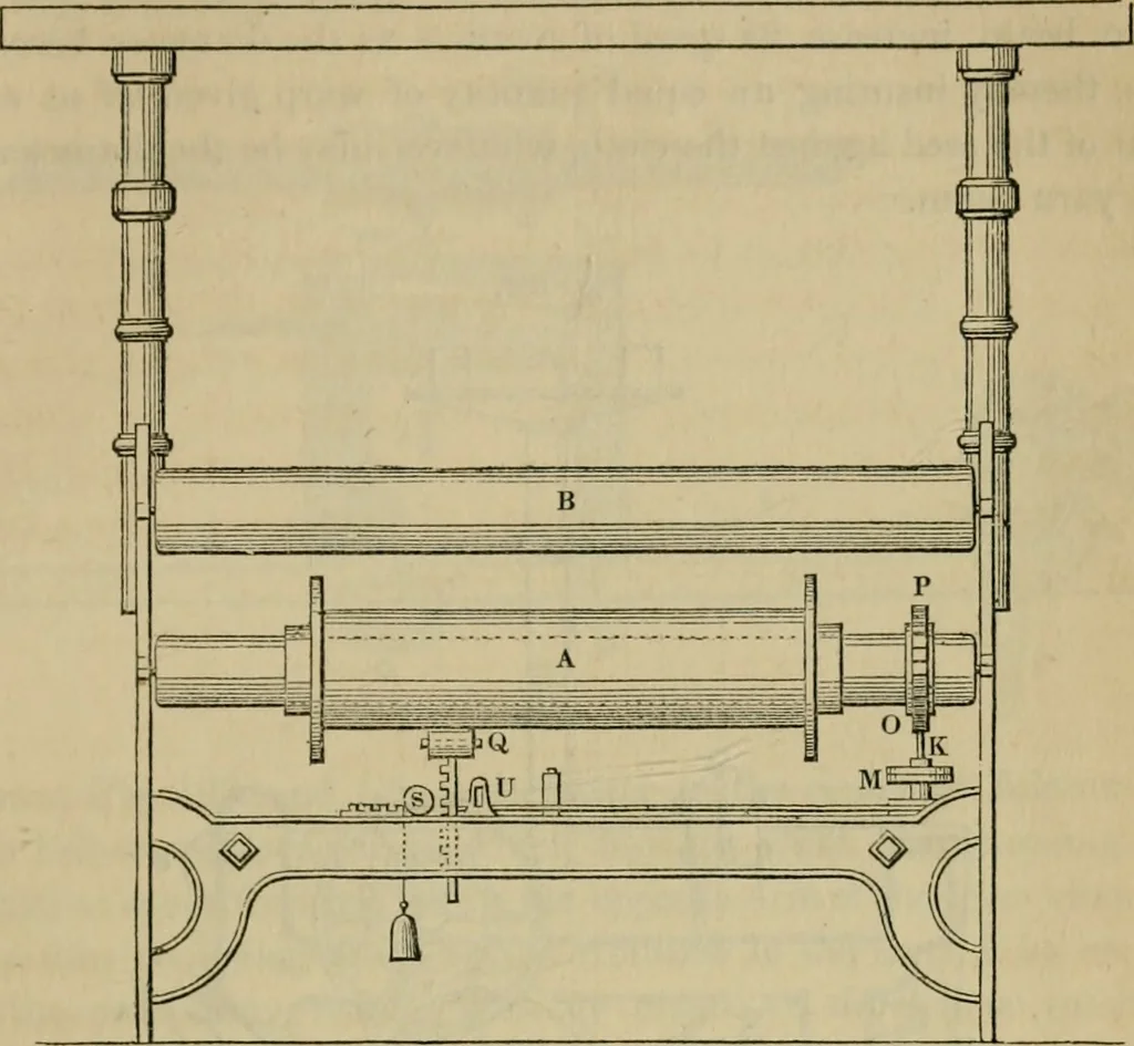 An illustration from The art of weaving, by hand and by power, with an introductory account of its rise and progress in ancient and modern times, 1844, leaf 376
