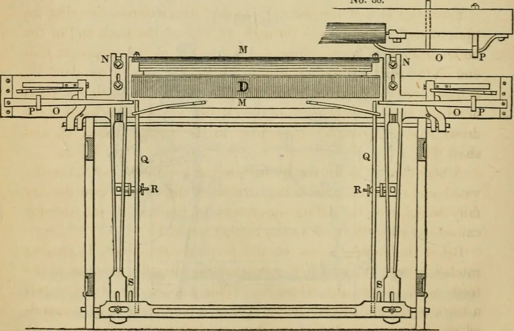 An illustration from The art of weaving, by hand and by power, with an introductory account of its rise and progress in ancient and modern times, 1844, leaf 381