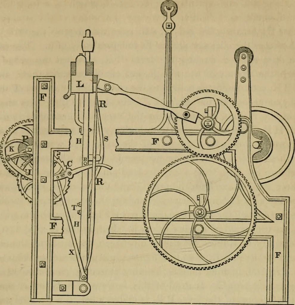 An illustration from The art of weaving, by hand and by power, with an introductory account of its rise and progress in ancient and modern times, 1844, leaf 392