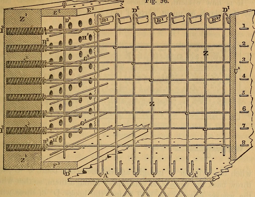 An illustration from The art of weaving, by hand and by power, 1844, leaf 222
