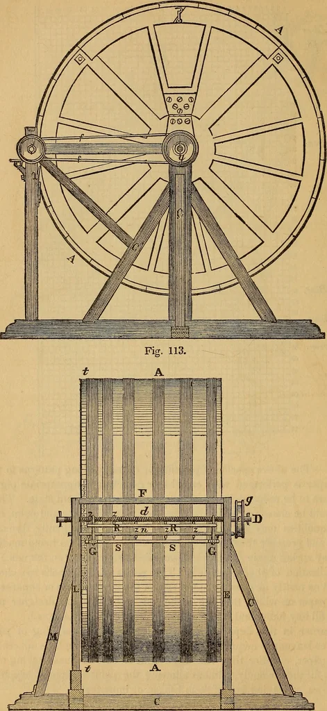 An illustration from The art of weaving, by hand and by power, 1844, leaf 251