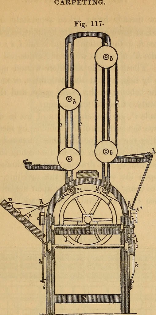 An illustration from The art of weaving, by hand and by power, 1844, leaf 264
