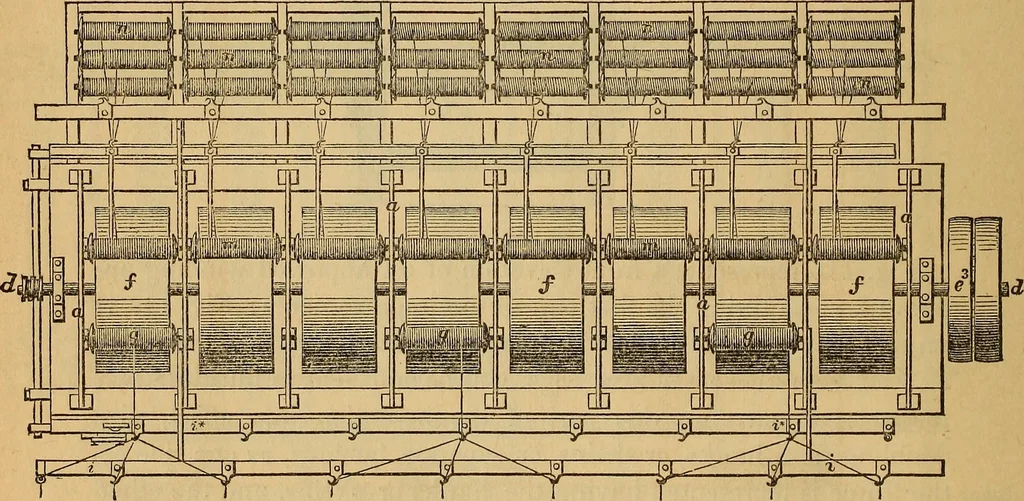 An illustration from The art of weaving, by hand and by power, 1844, leaf 265