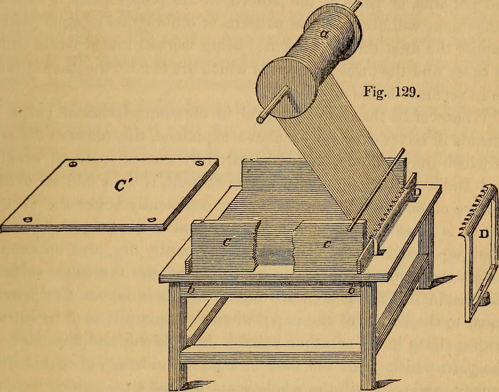 An illustration from The art of weaving, by hand and by power, 1844, leaf 278