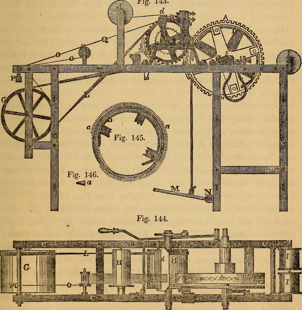 An illustration from The art of weaving, by hand and by power, 1844, leaf 314