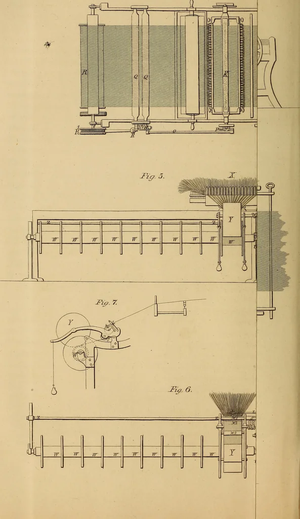 An illustration from The art of weaving, by hand and by power, 1844, leaf 369