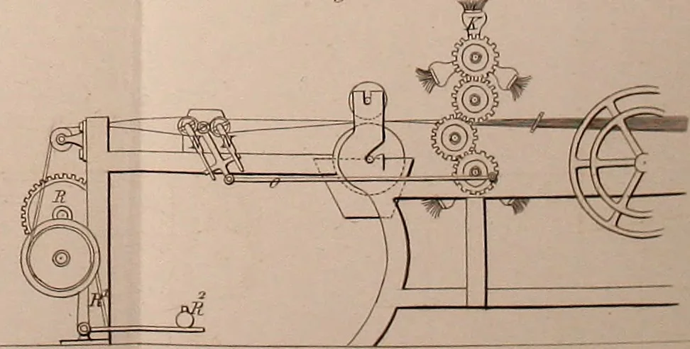 An illustration from The art of weaving, by hand and by power, 1844, leaf 371