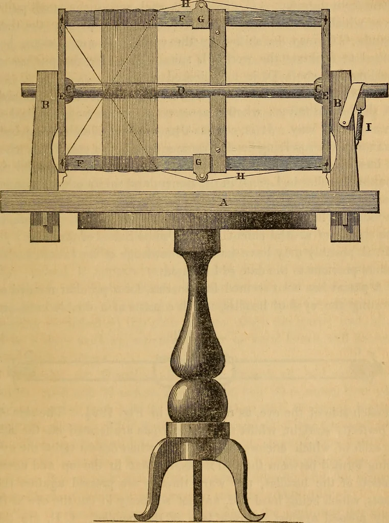 An illustration from The art of weaving, by hand and by power, 1844, leaf 444