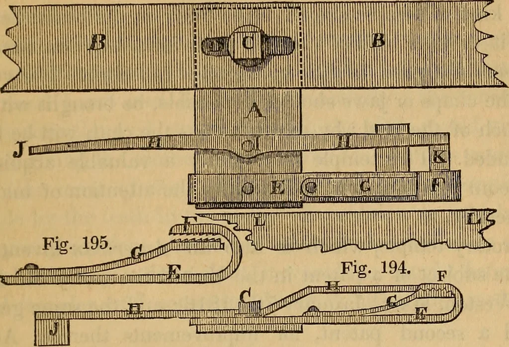 An illustration from The art of weaving, by hand and by power, 1844, leaf 448