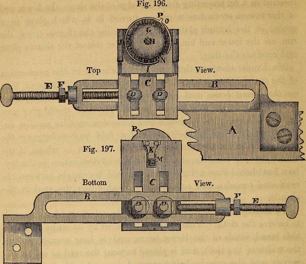 An illustration from The art of weaving, by hand and by power, 1844, leaf 451