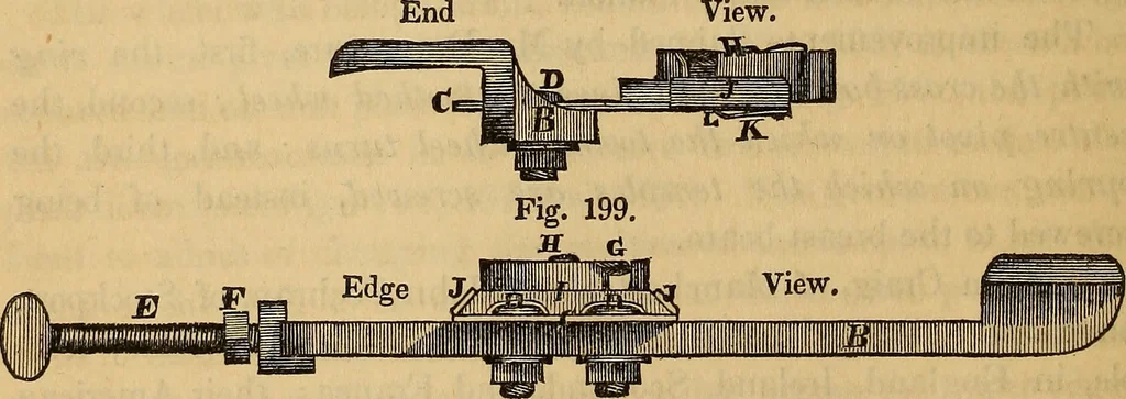 An illustration from The art of weaving, by hand and by power, 1844, leaf 451
